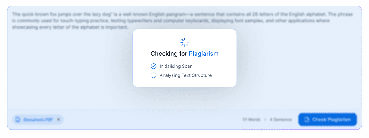 Check for plagiarism