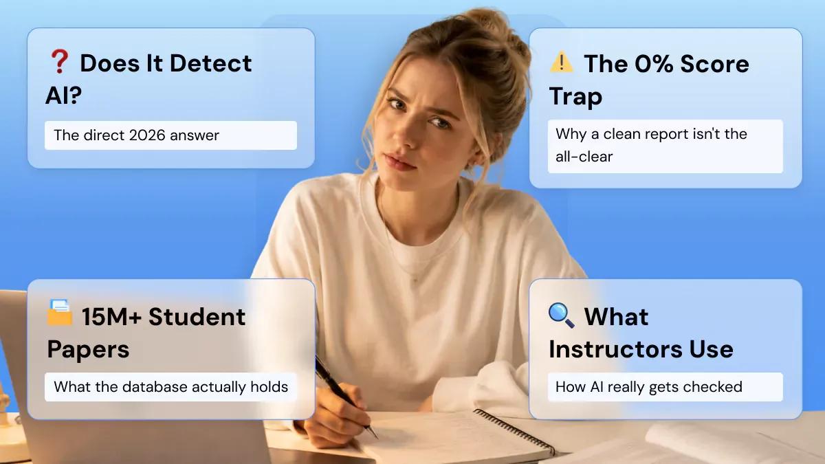 SafeAssign's Global Reference Database detects AI writing