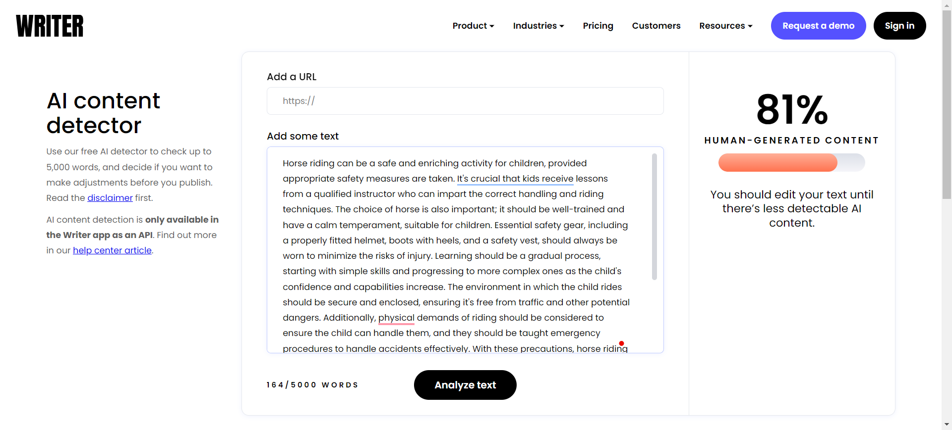 Writer AI Content Detector Review - Is It Reliable?