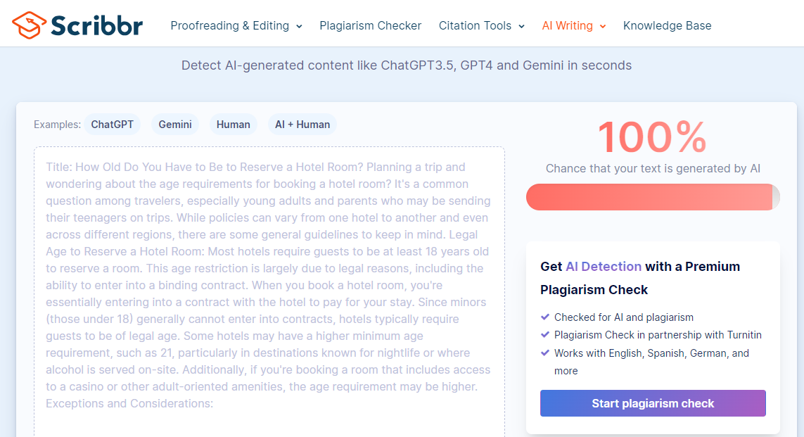 Scribbr AI Detector Review - Accuracy Ratio - Pros and Cons